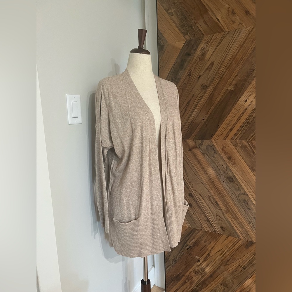 New York & Company Marled Tan Cardigan LP
